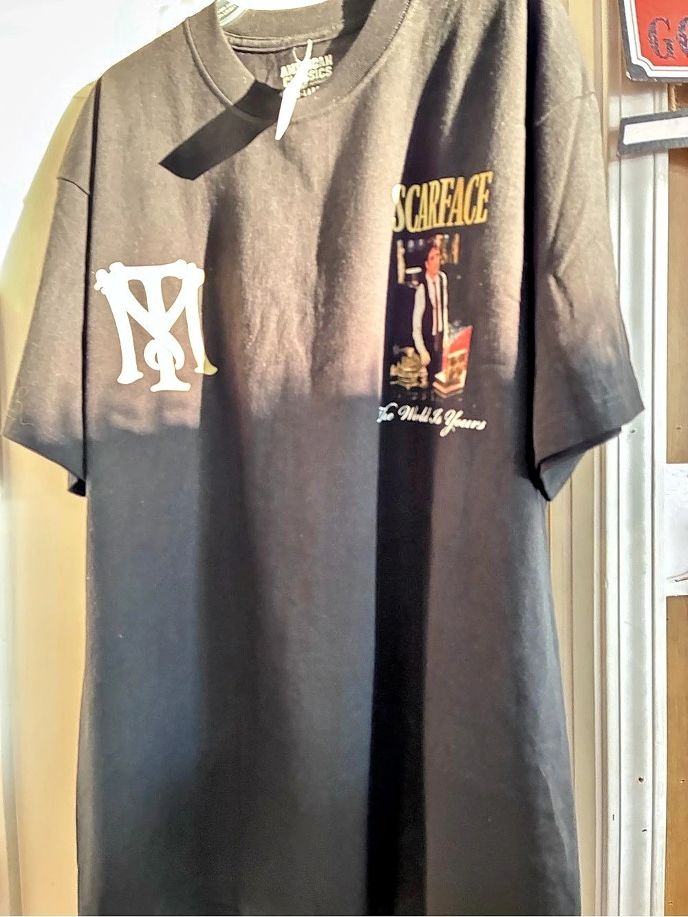 American Classics Scarface Movie Graphic T-Shirt Movie Graphic Tee Black 2XL
